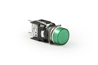 D Series Plastic with LED 12-30V AC/DC Round Green 16 mm Pilot